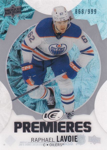 insert RC karta RAPHAEL LAVOIE 23-24 UD Ice Premieres Level 5 /999